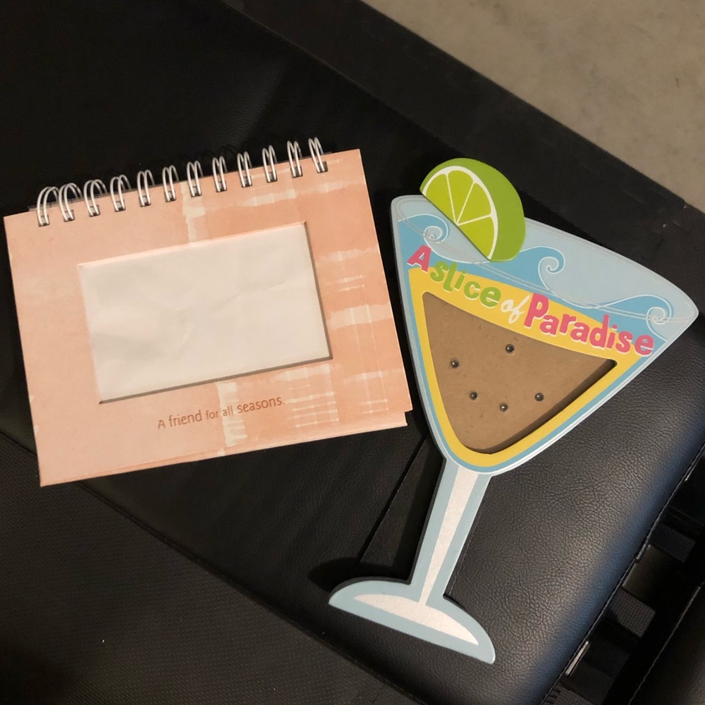Tropical Margarita Glass Picture Frame & Friend Album Set